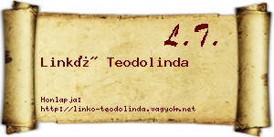Linkó Teodolinda névjegykártya